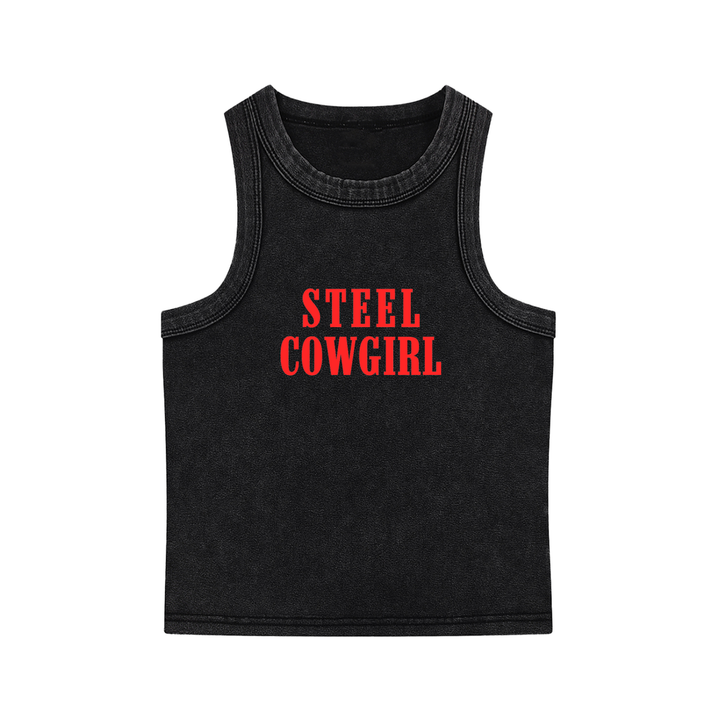 Steel Cowgirl Washed Baby Tank